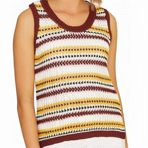 Anthropologie Sanctuary Crochet Sleeveless Striped Top, size XS